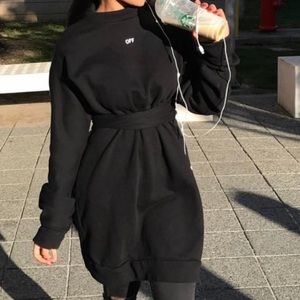 Off-White turtle neck wrap blouse